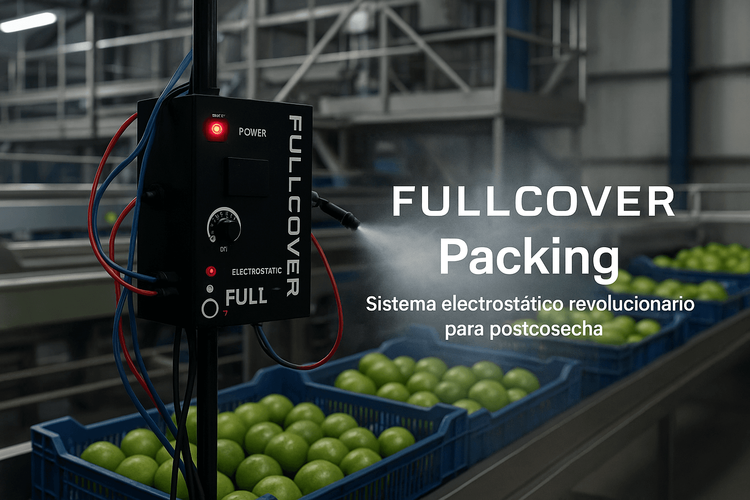 Aplicación electrostática en postcosecha | Fullcover